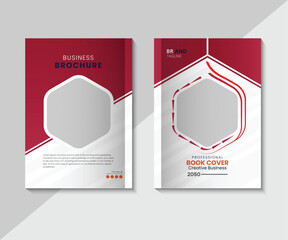 business brochure with book cover template