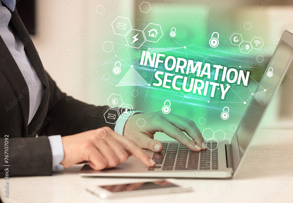 Poster internet security and data protection concept
