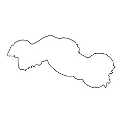 Central River division map, administrative division of Gambia. Vector illustration.