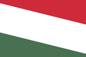 Hungary flag - rectangular cutout of rotated vector flag.