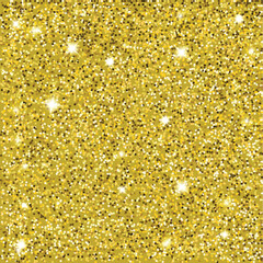 Gold glittering background. Golden sparkles on a gold background.