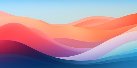 A captivating gradient blend, ranging from peachy corals to twilight blues, offering a vibrant setting for graphic resources. - obrazy, fototapety, plakaty
