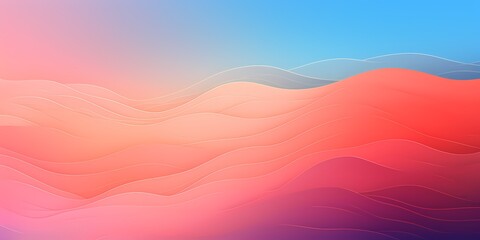 A captivating gradient blend, ranging from peachy corals to twilight blues, offering a vibrant setting for graphic resources. - obrazy, fototapety, plakaty