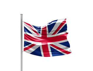 National Flag of United Kingdom. Flag isolated on white background with clipping path.