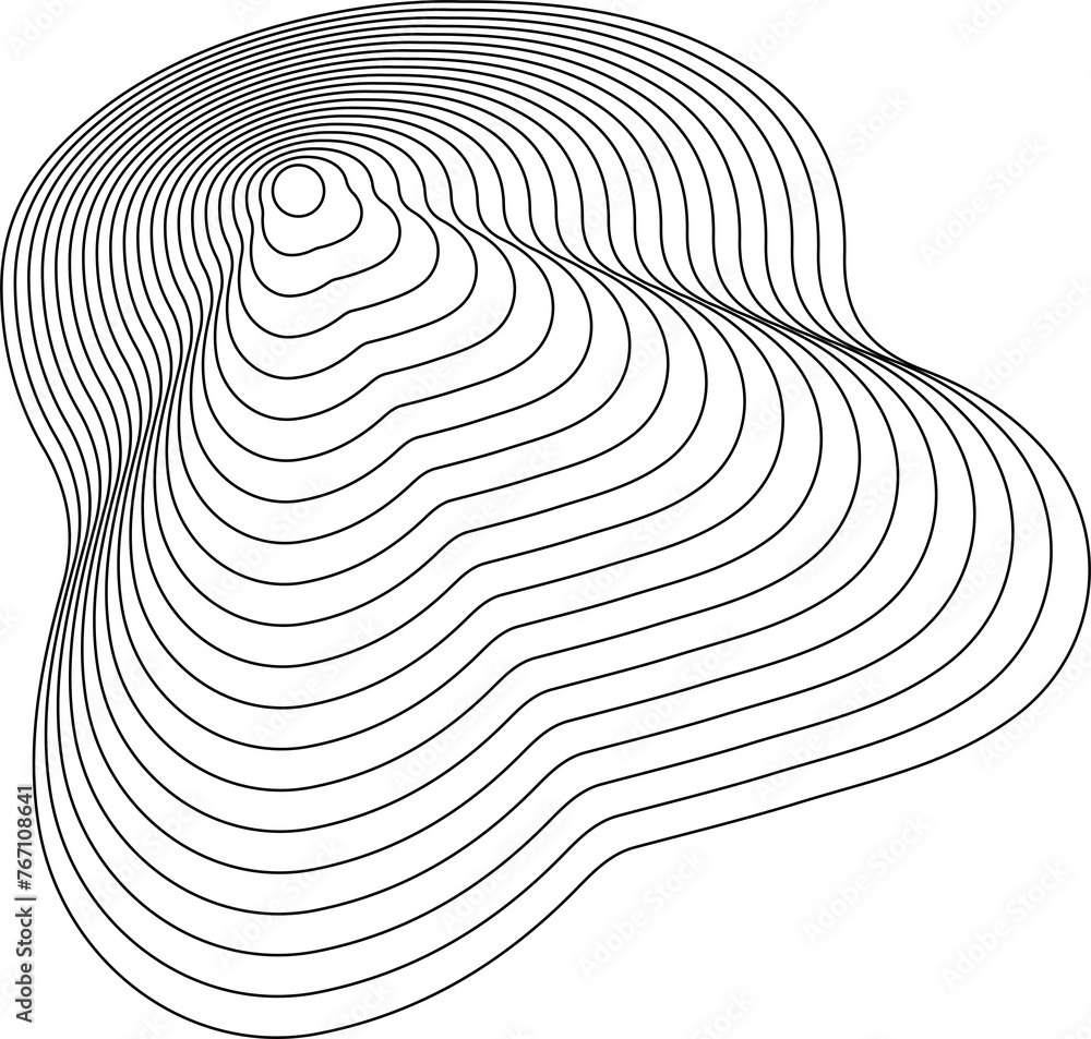 Poster dynamic lines fluid forms. modern design elements