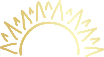 Set of golden suns. Elements for design