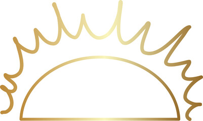 Set of golden suns. Elements for design