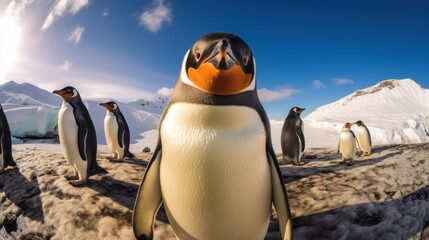 Close-up selfie portrait of a penguin. - 767110669