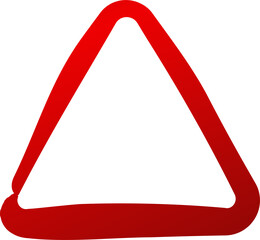 Red triangle frame brush strokes