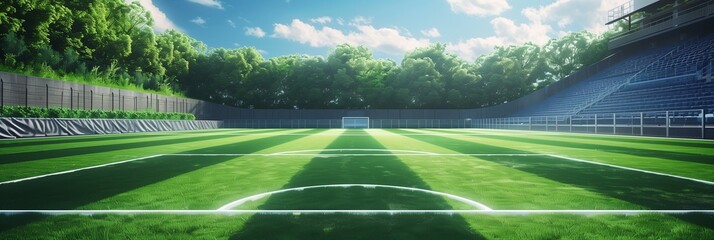 beautiful green grass , football field, soccer field