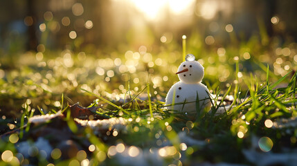 Melting snowman, spring vibe. - 767111280