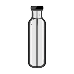 sport stainless bottle cartoon. metal steel, aluminum thermo, reusable blank sport stainless bottle sign. isolated symbol vector illustration
