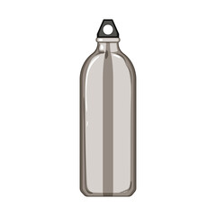 thermo stainless bottle cartoon. reusable blank, drink flask, black mockup thermo stainless bottle sign. isolated symbol vector illustration