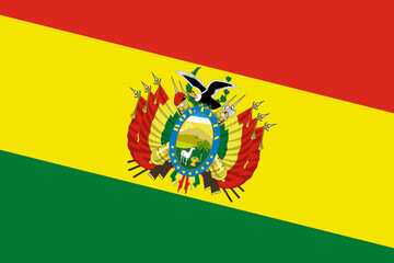Bolivia flag - rectangular cutout of rotated vector flag.