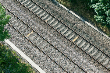 Aerial View of Railway Lines.