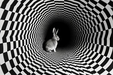 Abstract picture with a rabbit
