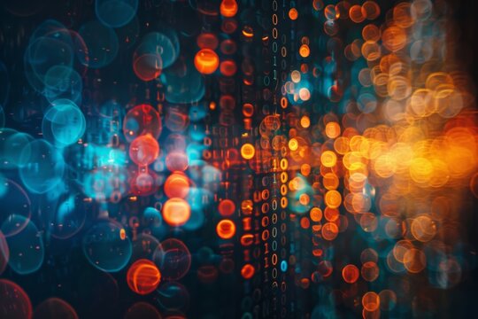 Soft focus lights producing a dreamy backdrop for coding operations.