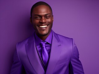 happy African American vogue smile model business CEO man