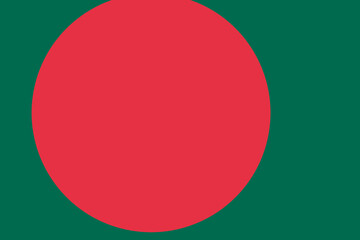 Bangladesh flag - rectangular cutout of rotated vector flag.