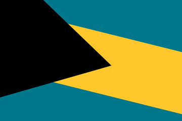Bahamas flag - rectangular cutout of rotated vector flag.
