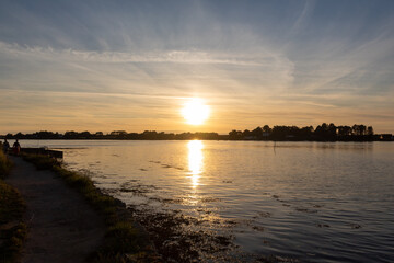 Naklejka premium sunset on the sea