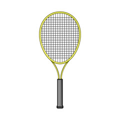 sport tennis racket cartoon. symbol equipment, outline strings, championship bat sport tennis racket sign. isolated symbol vector illustration