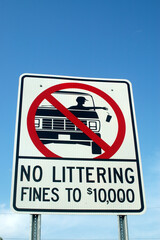 Orleans Mass. USA  No Littering fines up to $10000