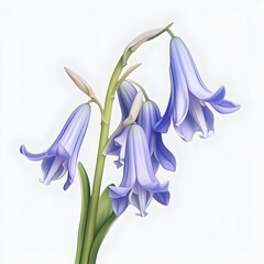 Pastel Watercolor D Cartoon Bluebell A Peaceful Spring Artwork