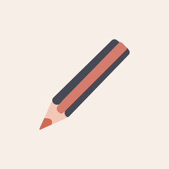 Pencil Vivid Flat Image. Perfect for different cards, textile, web sites, apps