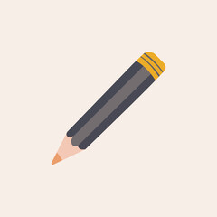 Pencil Vector Isolated Flat Illustration. Perfect for different cards, textile, web sites, apps