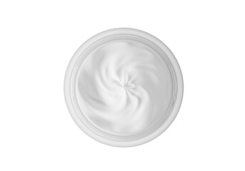 close up of beauty cream container, transparent background