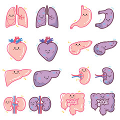 Fototapeta premium ヒトの臓器キャラクター