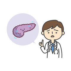 膵臓の説明をする医師