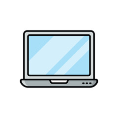 Color Line Laptop vector icon