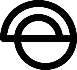 Circle line bold shape. Design geometric