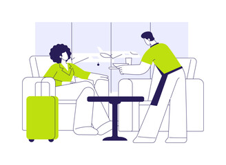 Business lounge abstract concept vector illustration.
