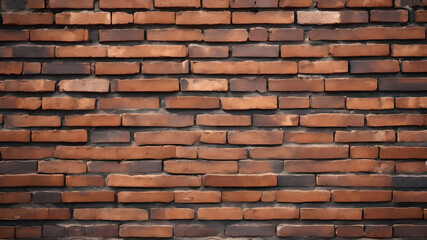  brick wall may used as background. brick wall, dark background for design. AI generated image, ai.