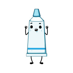 dental toothpaste character cartoon. dentist hygiene, brush cute, kid happy dental toothpaste character sign. isolated symbol vector illustration
