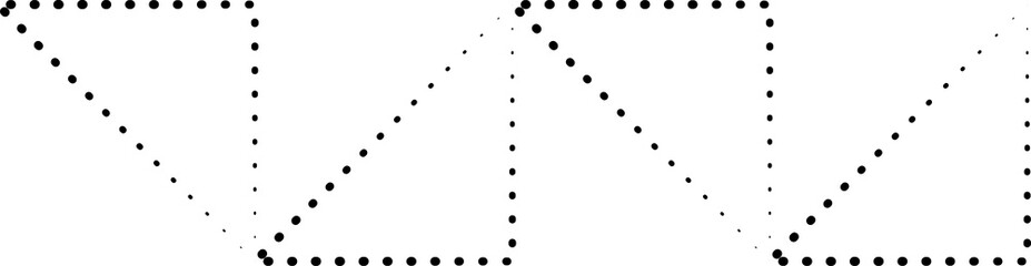 Dot halftone triangle. Geometric shapes element