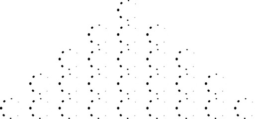 Dot halftone triangle. Geometric shapes element