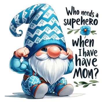Happy Mother's Day Noam says he loves you on Mother's Day. With accompanying message ''Who needs a superhero when I have mom?'' Funny Mother's Day sayings transparent background