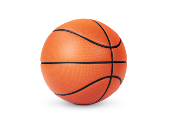 Orange basketball ball, transparent background