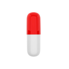 Medicine capsules, transparent background