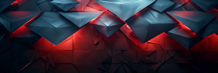 Modern Technology Abstract Background: Futuristic Gaming Banner - obrazy, fototapety, plakaty