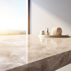 Marble Kitchen Counter with Modern Décor