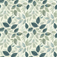 Playful Seamless Leaf Background