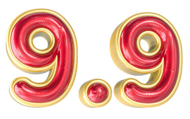 Realistic text illustration for 9.9 singles day sales