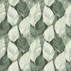 Overlapping Leaves Seamless Background