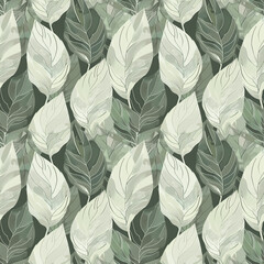 Overlapping Leaves Seamless Background