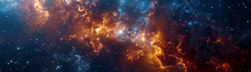 A dreamy nebula unfolding into shapeshifting constellations - obrazy, fototapety, plakaty